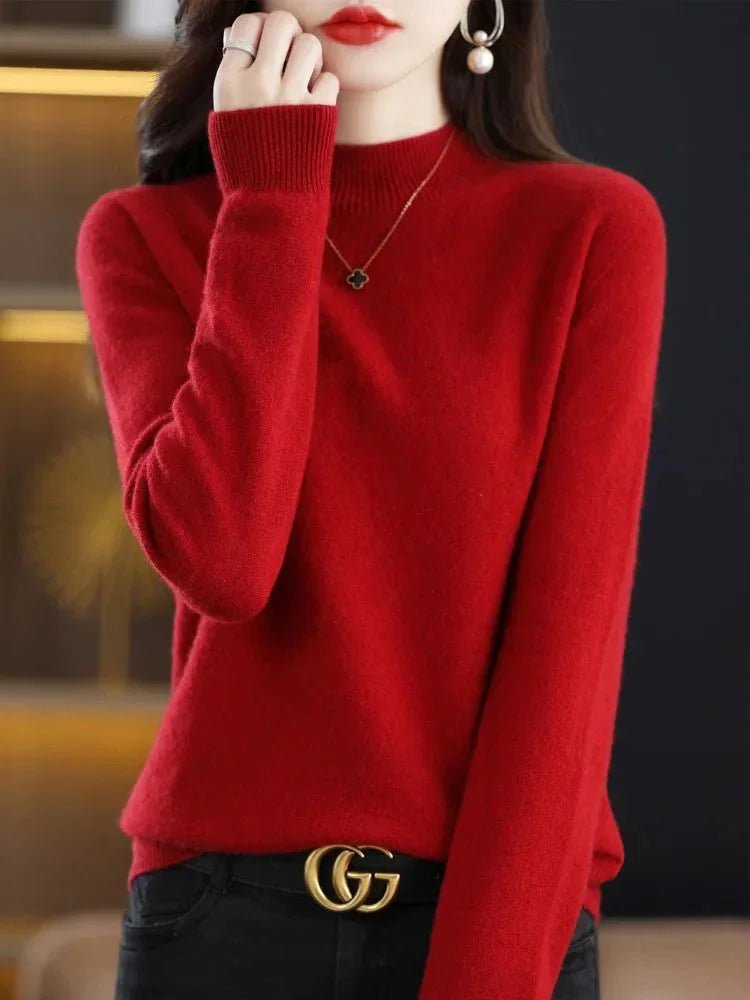 LUXWOMAN 100% Merino Wool Cashmere Sweater