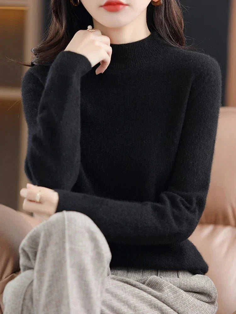 LUXWOMAN 100% Merino Wool Cashmere Sweater