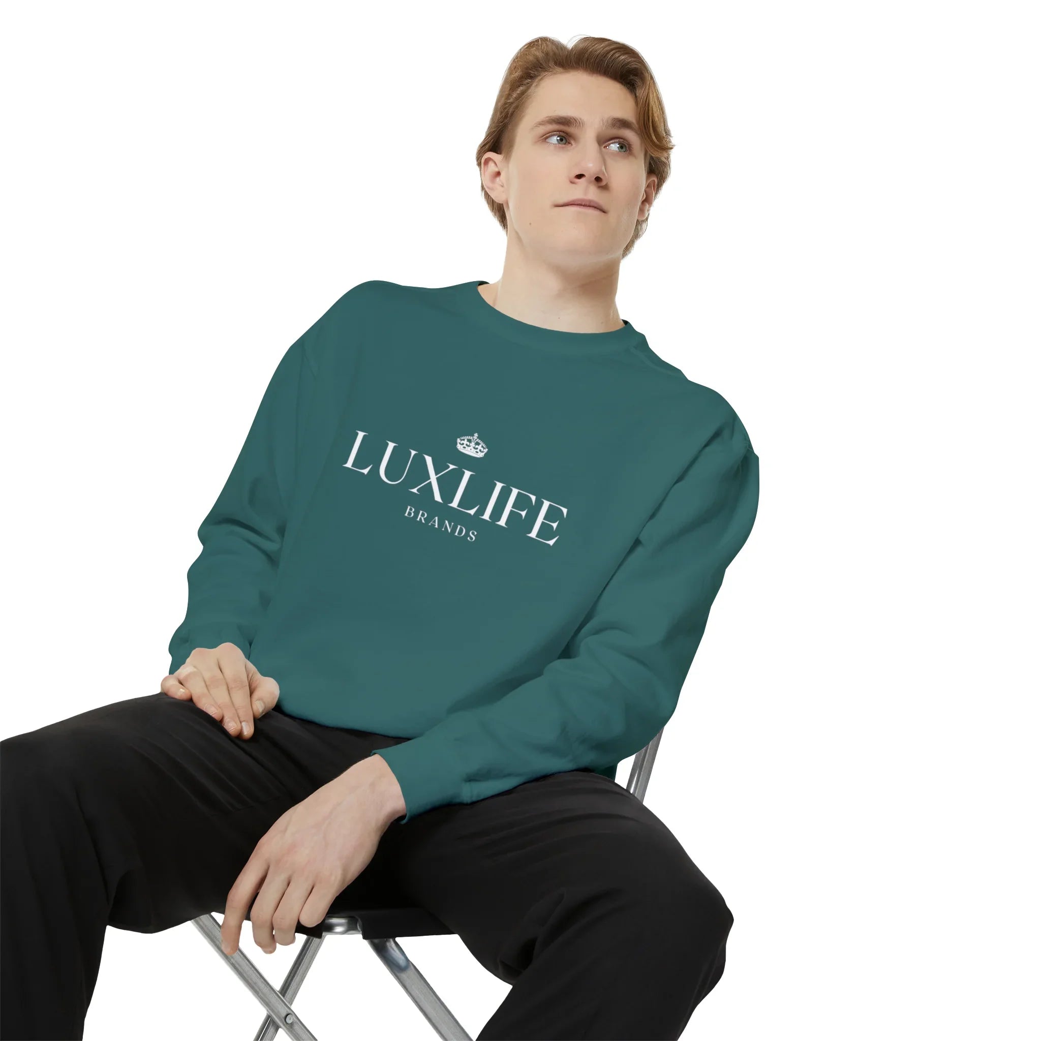 Luxlife Brands Garment-Dyed Sweatshirt