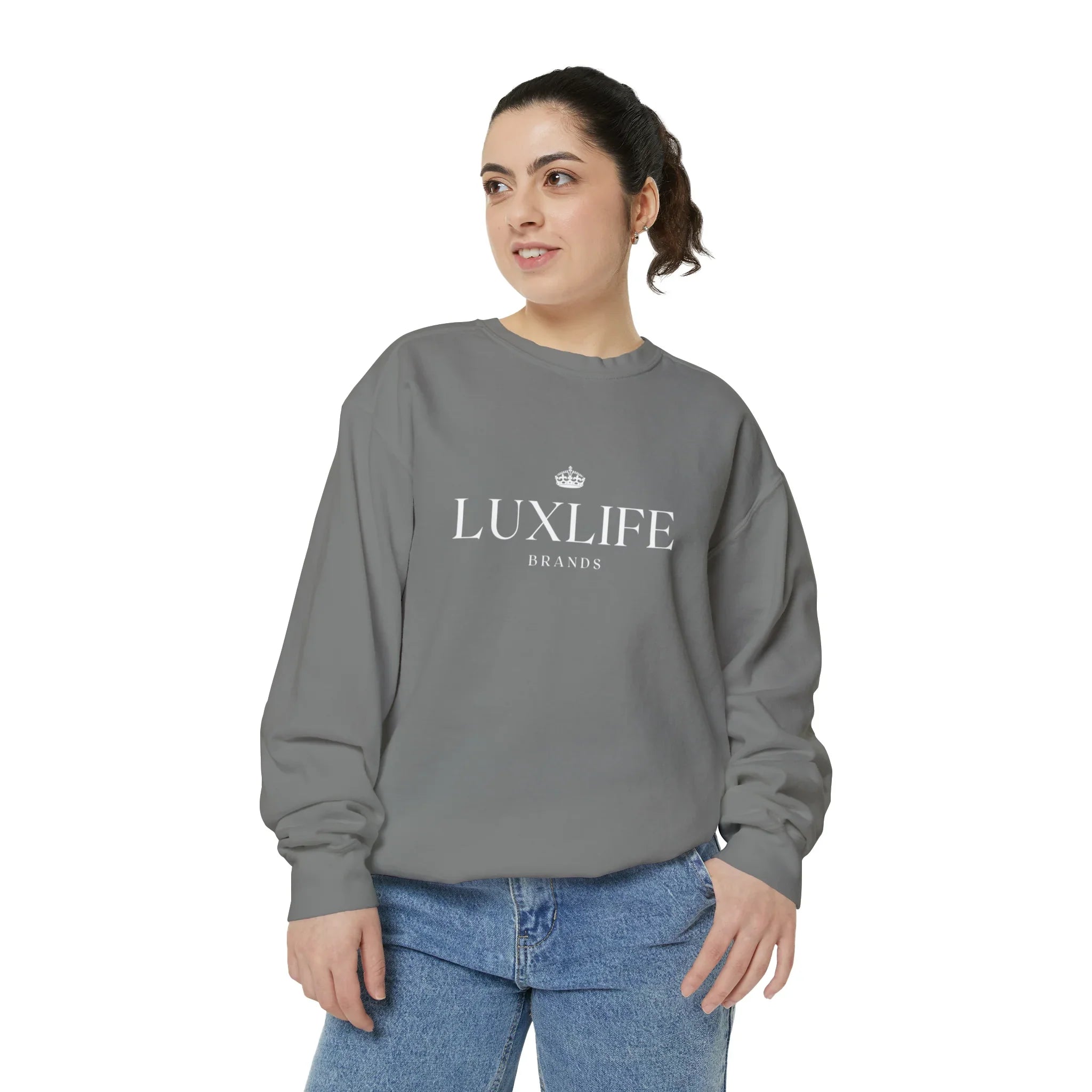 Luxlife Brands Garment-Dyed Sweatshirt