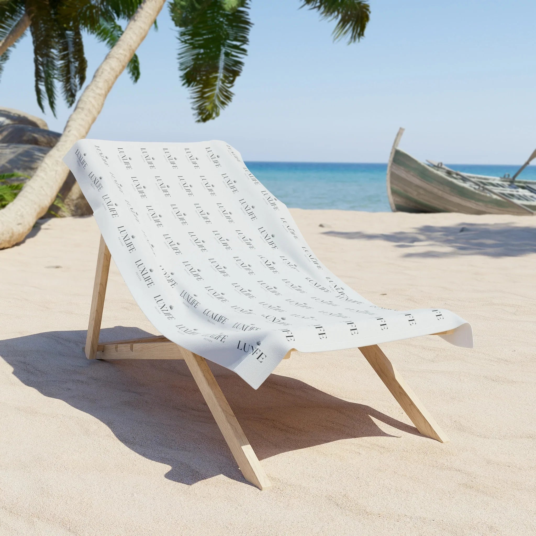 Luxlife Brands B&W Pattern Beach Towel