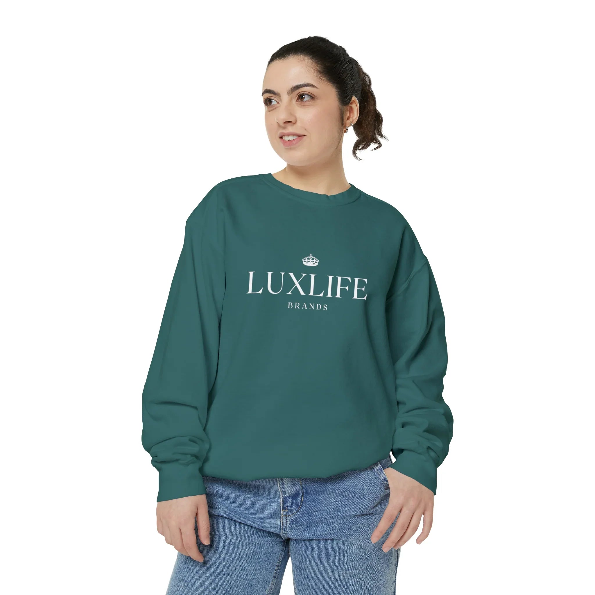 Luxlife Brands Garment-Dyed Sweatshirt