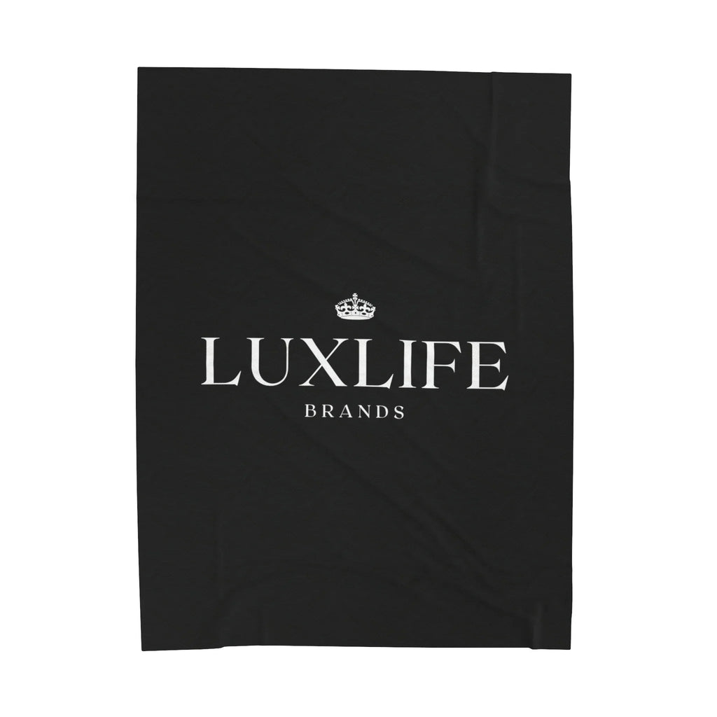 Luxlife Brands Black Velveteen Plush Blanket