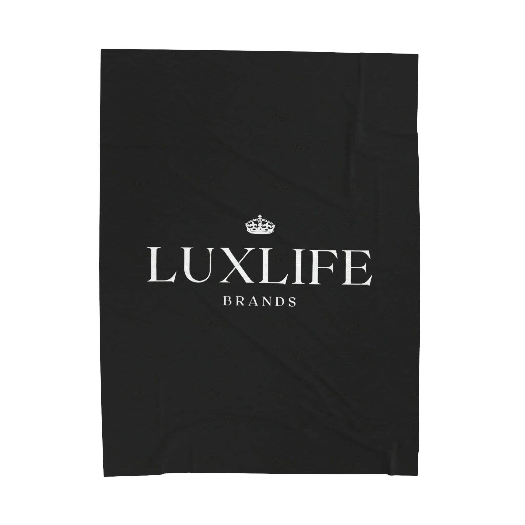 Luxlife Brands Black Velveteen Plush Blanket