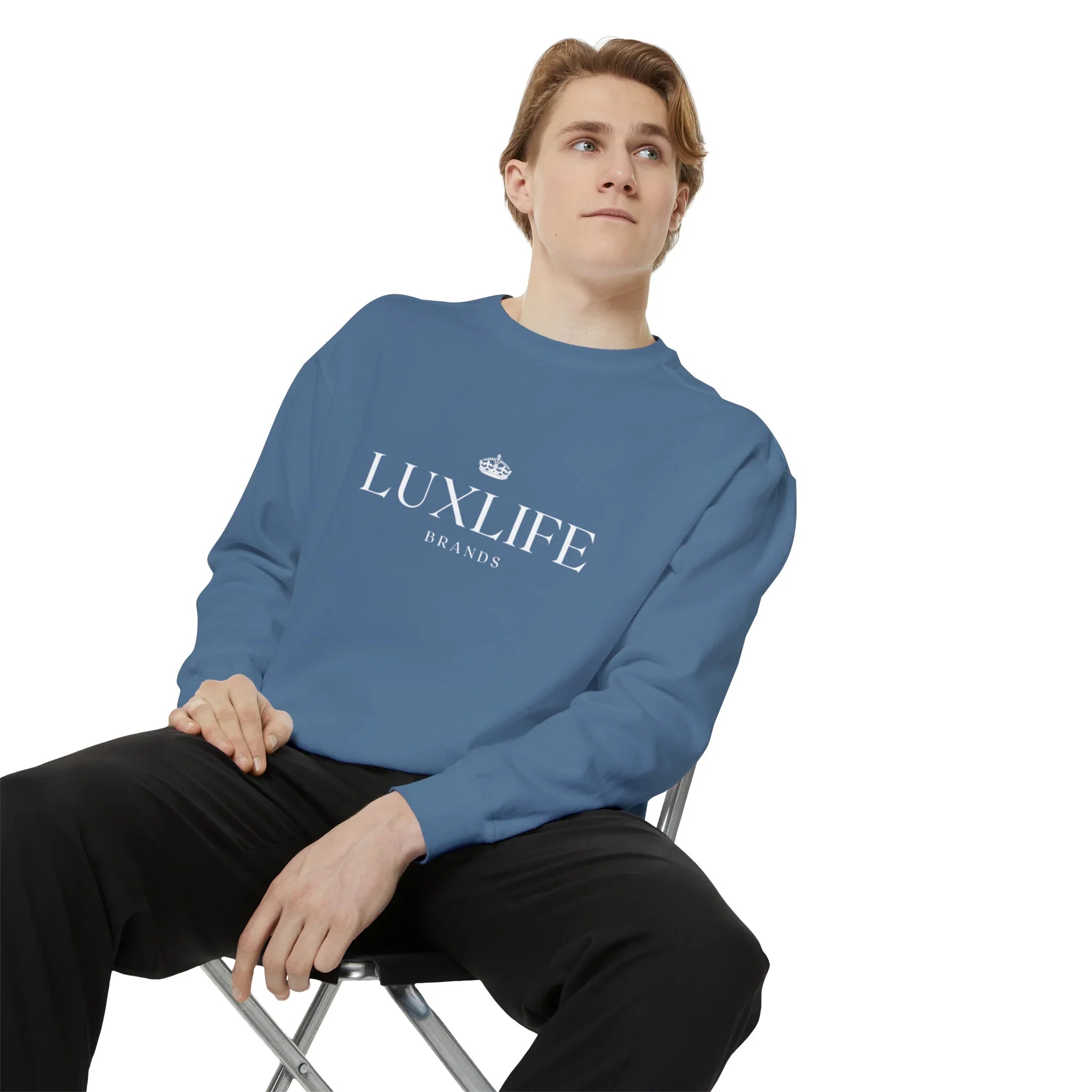 Luxlife Brands Garment-Dyed Sweatshirt