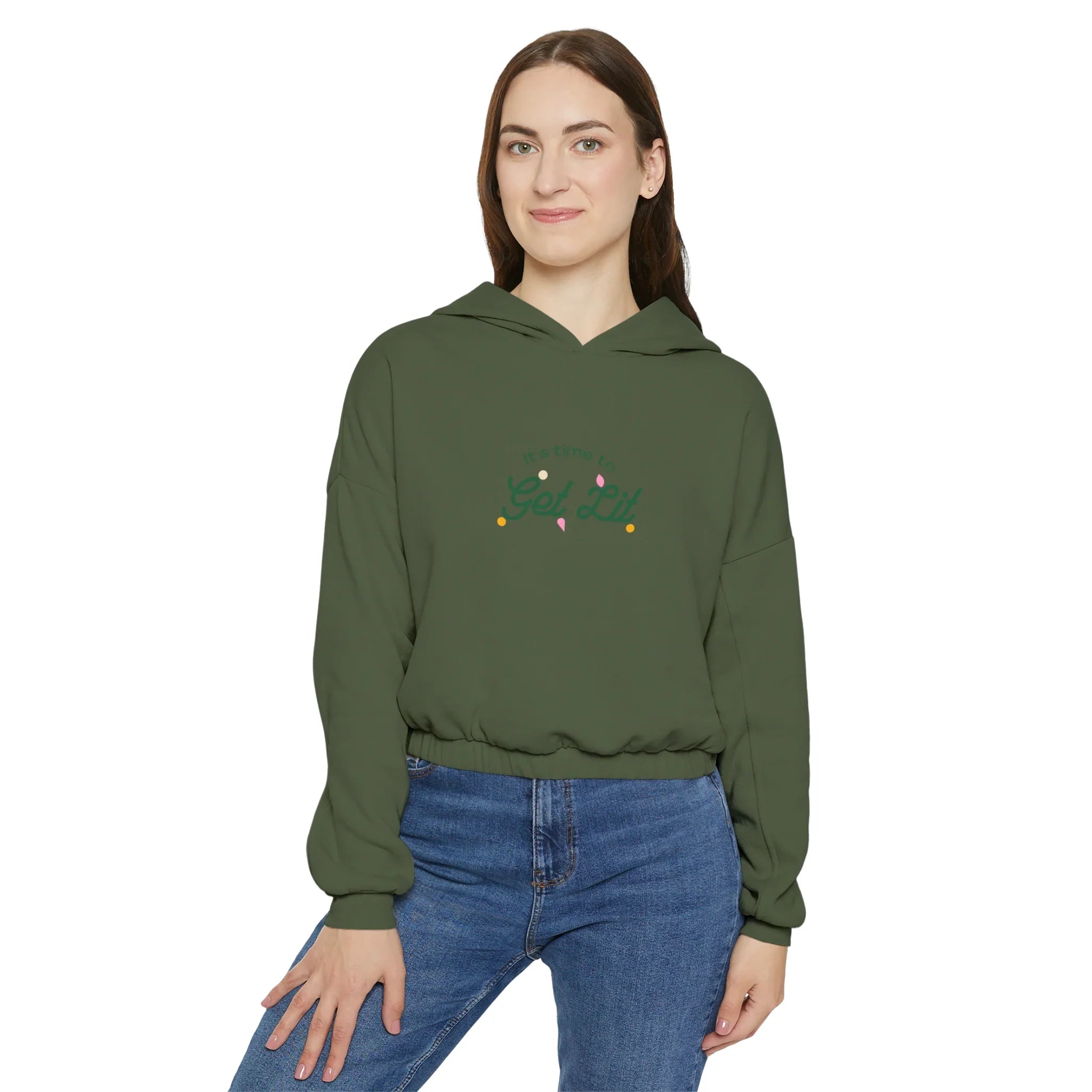Women's Get Lit Cinched Bottom Hoodie