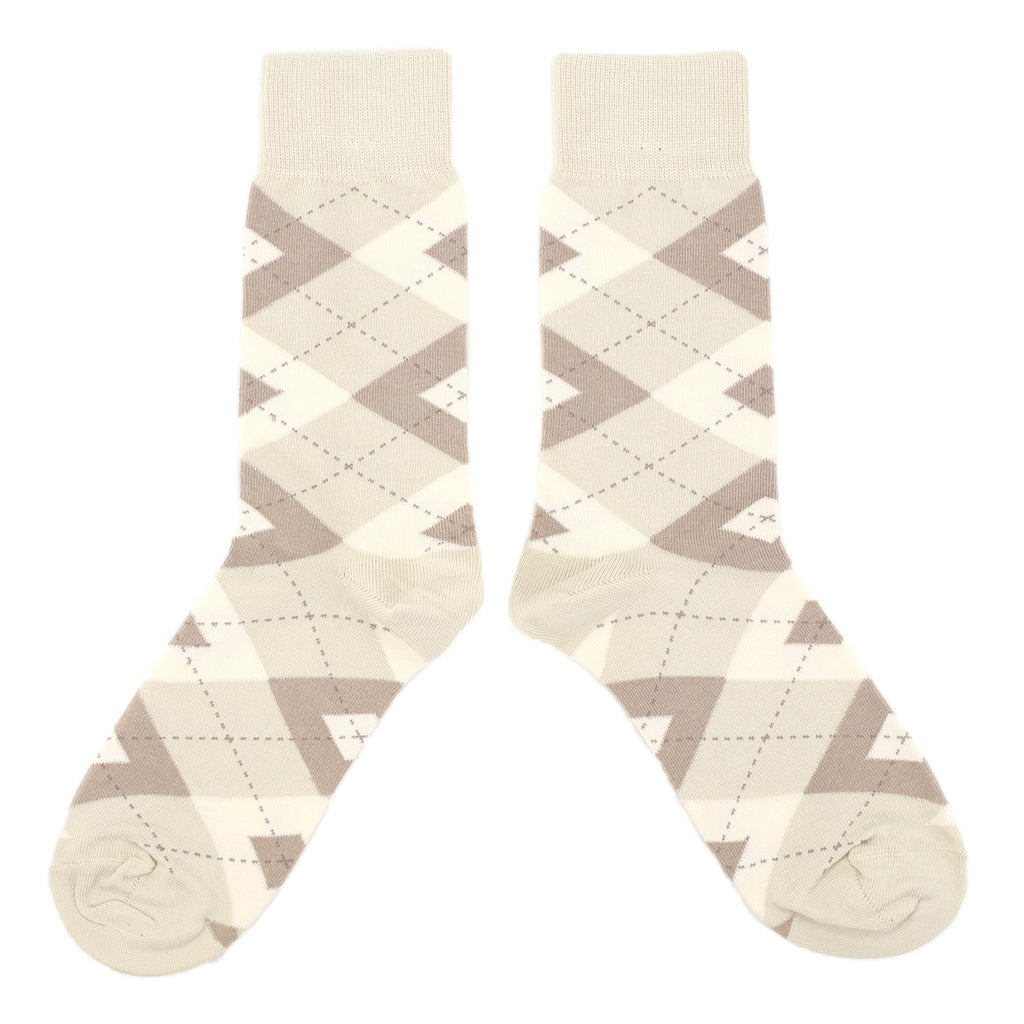 Customizable Groomsmen Gift Set Champagne Argyle Men’s Dress Sock