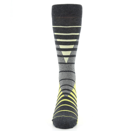 Ceylon Yellow Triangle Stripe Men's Dress Socks