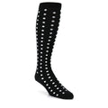 Black White Polka Dot Socks - Men's Over-the-Calf Socks