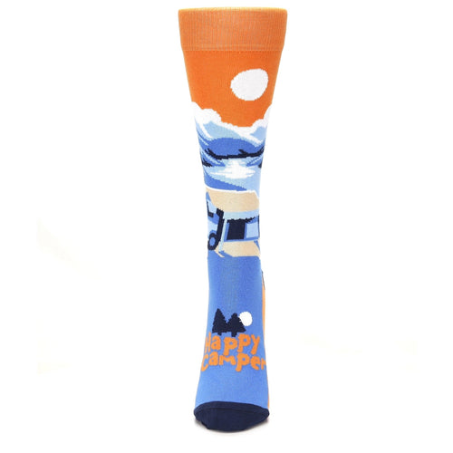 Blue Orange Happy Camper Women's Dress Socks