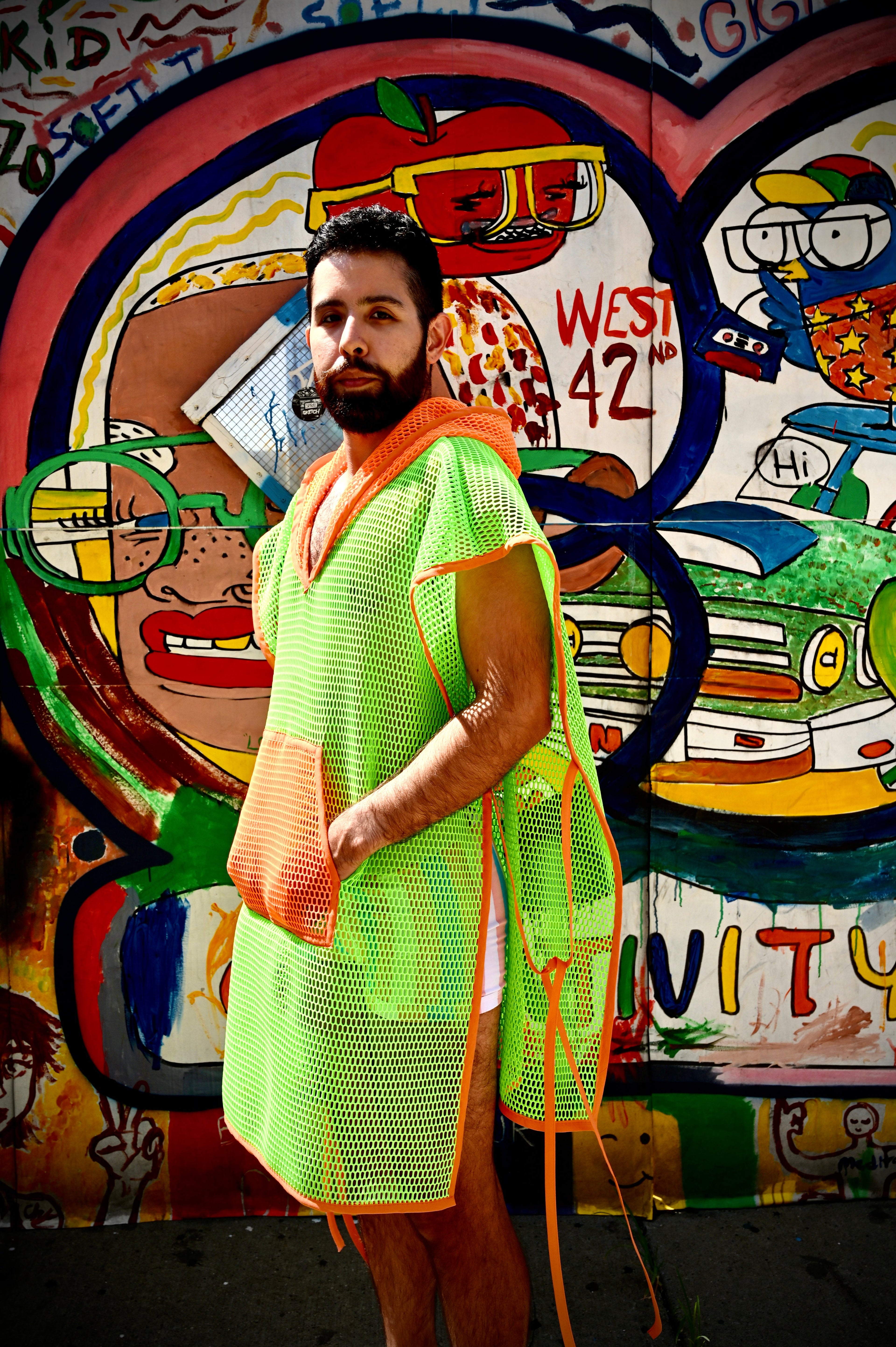 Long Honeycomb Poncho