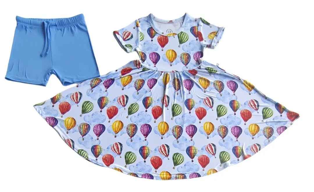 Short Sleeve Dress & Short Set