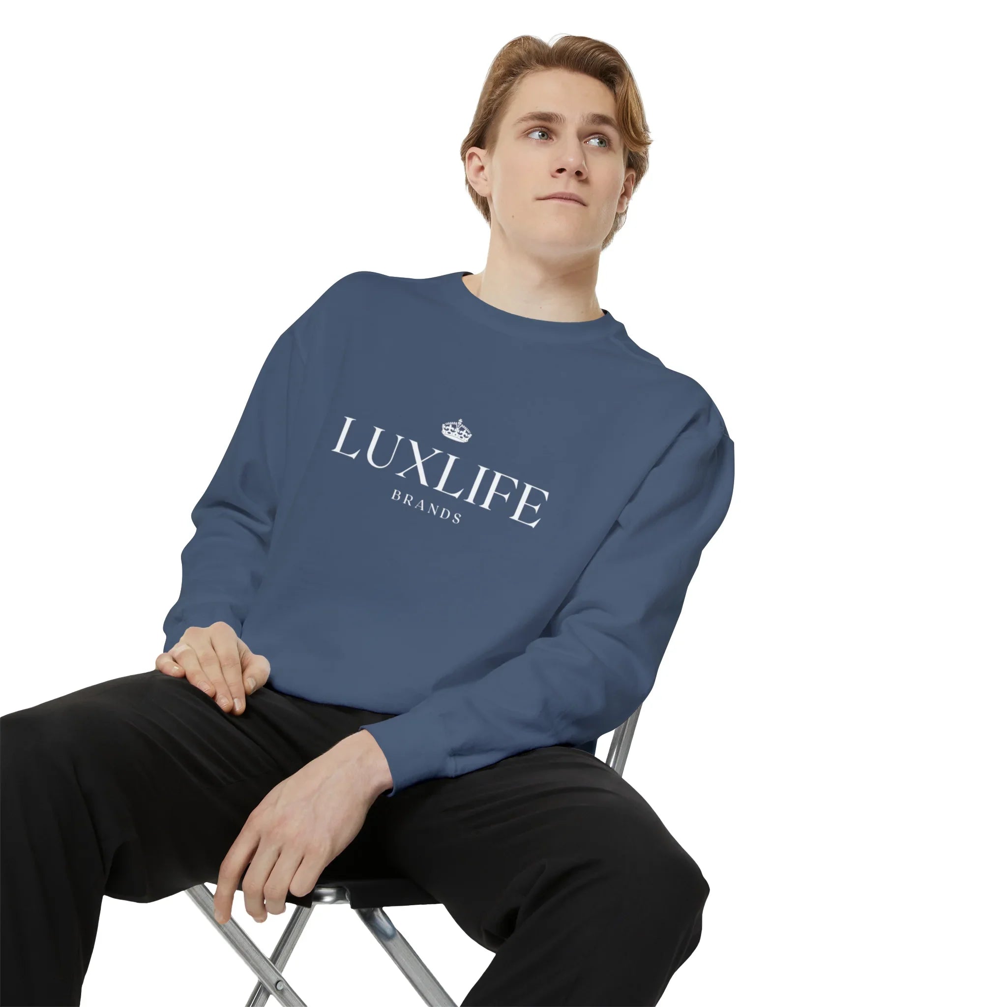 Luxlife Brands Garment-Dyed Sweatshirt