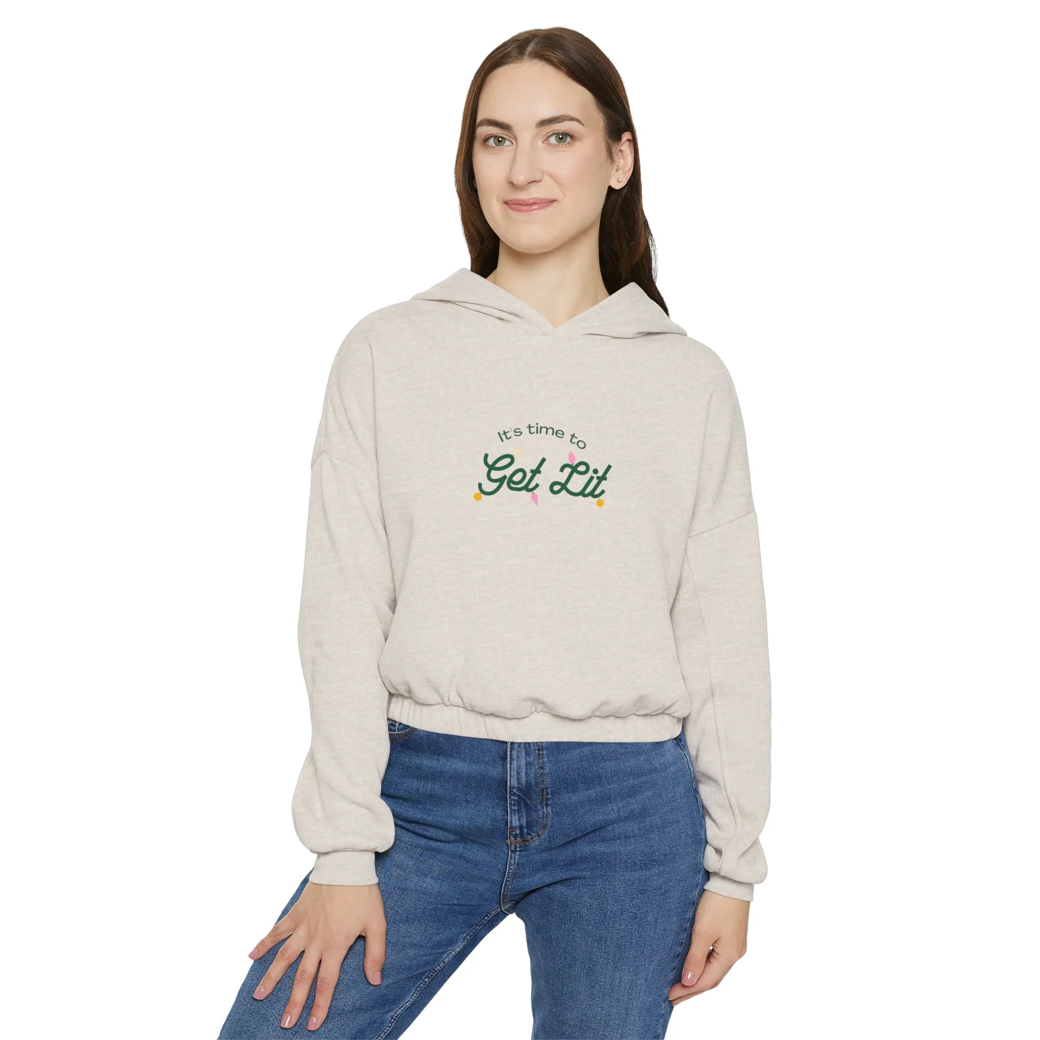 Women's Get Lit Cinched Bottom Hoodie