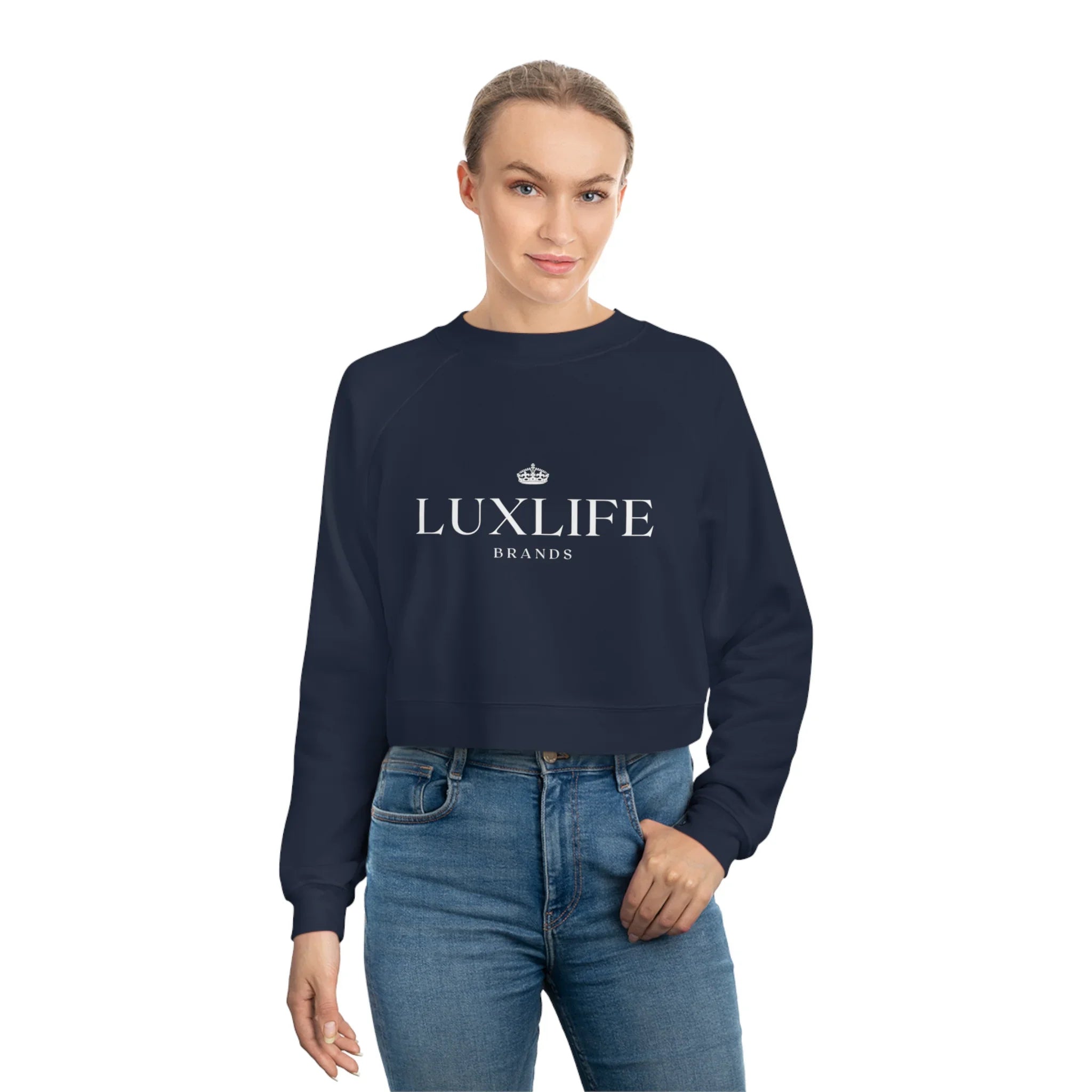 Luxlife Brands Women's Cropped Fleece Pullover