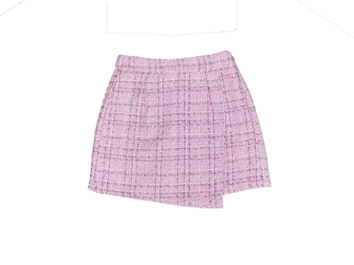 AA Black, white and gold Tweed Ruffle Skort