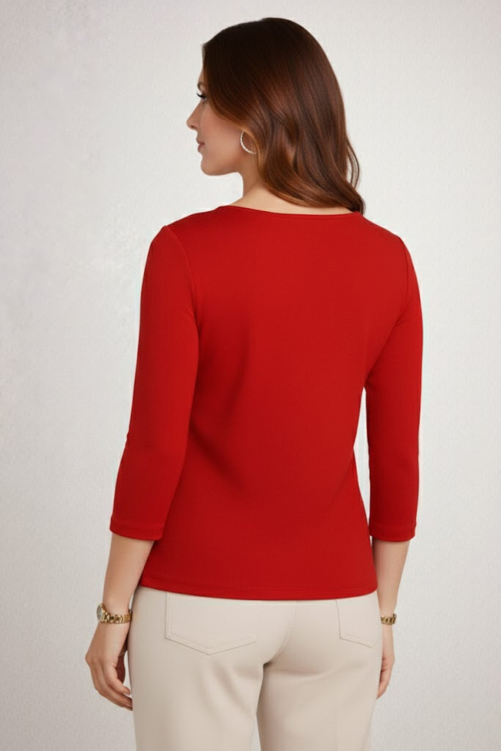 Sabrina Boatneck 3/4 Sleeve Top-Basics