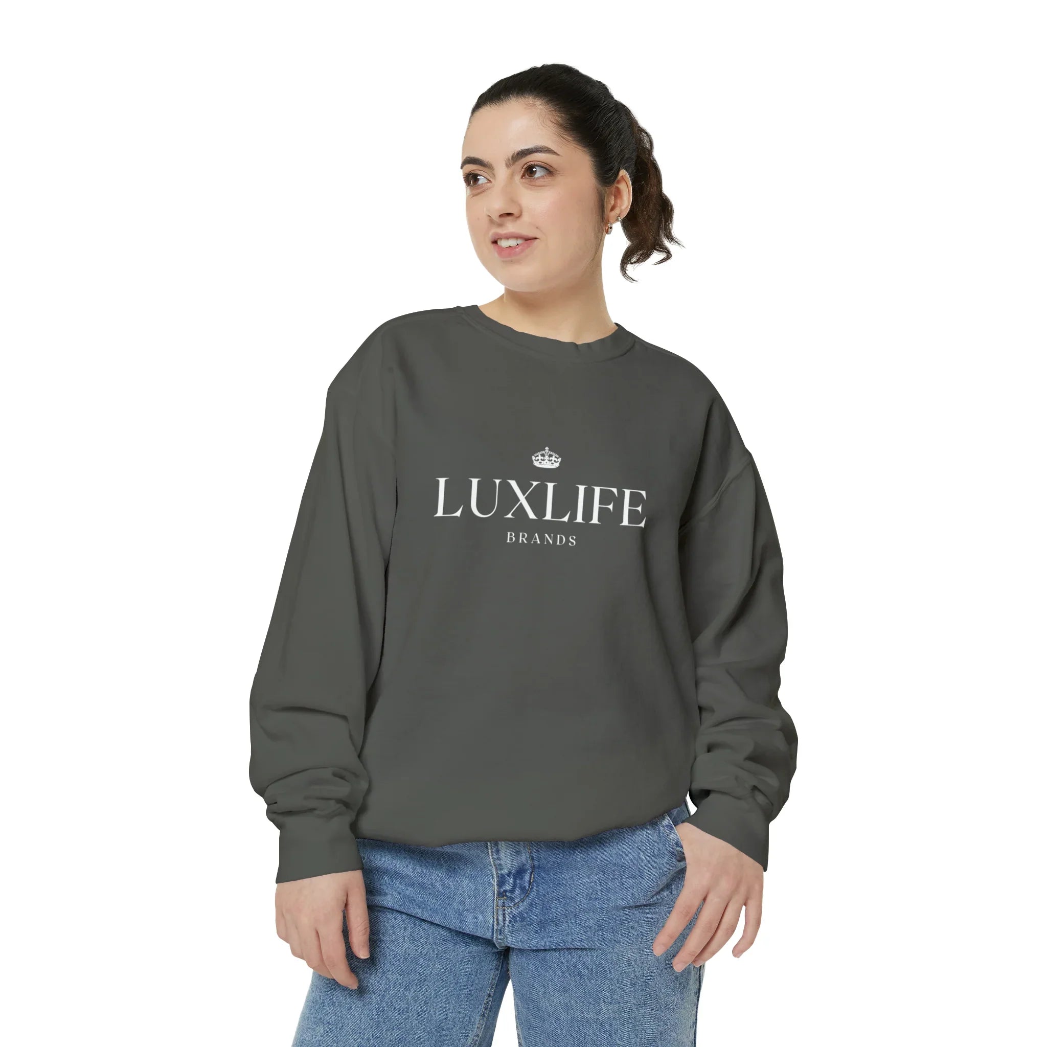 Luxlife Brands Garment-Dyed Sweatshirt