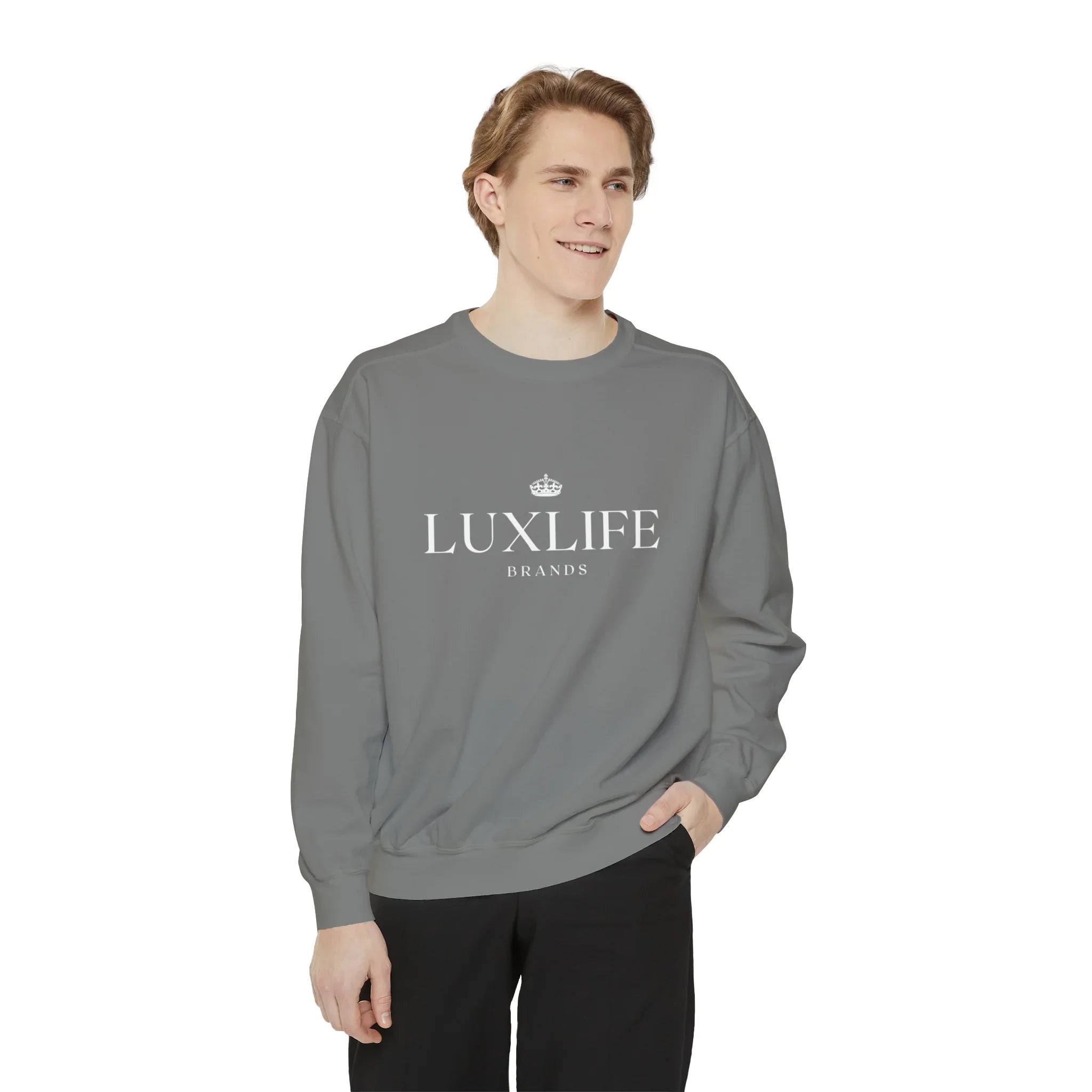 Luxlife Brands Garment-Dyed Sweatshirt