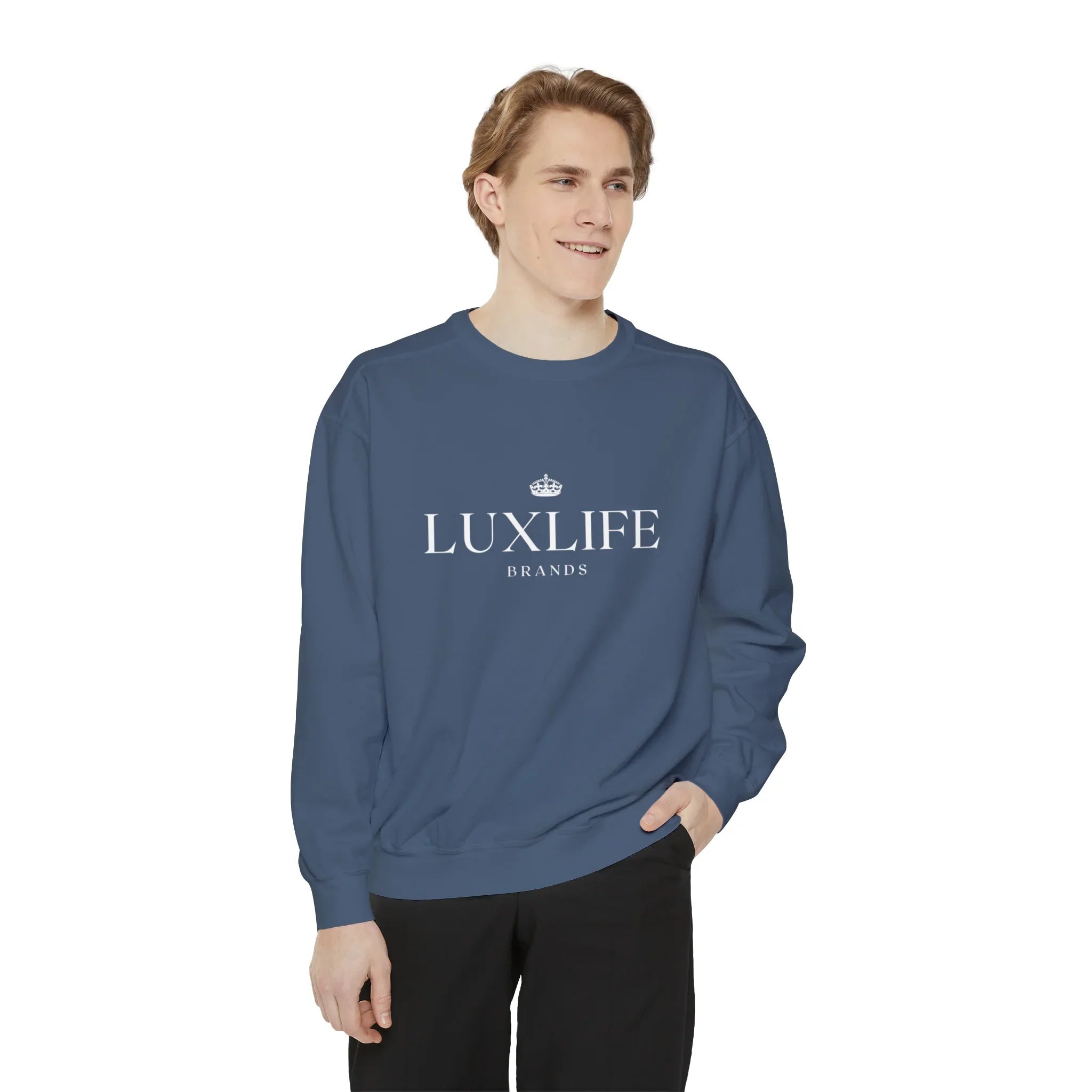 Luxlife Brands Garment-Dyed Sweatshirt