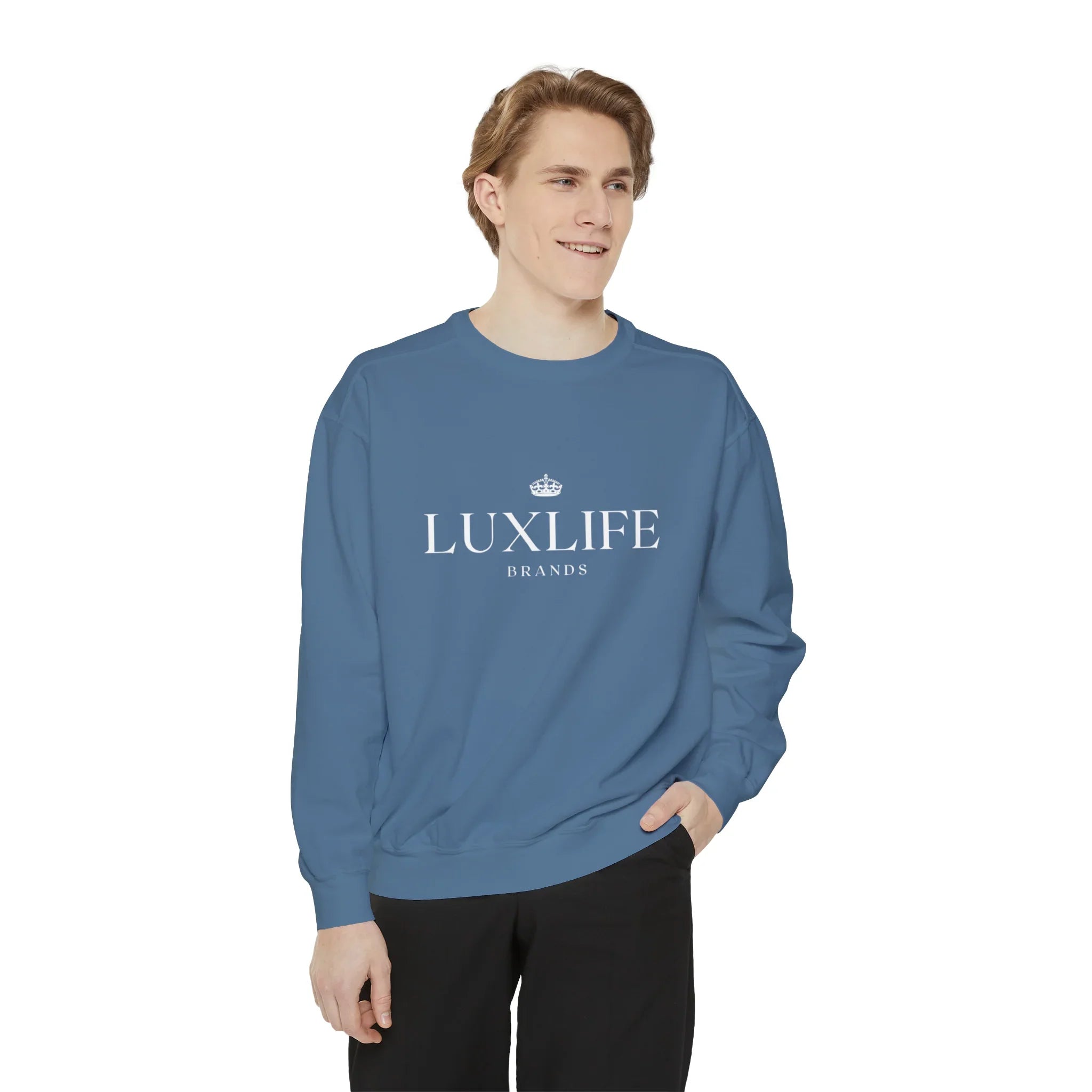 Luxlife Brands Garment-Dyed Sweatshirt