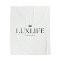 Luxlife Brands White Velveteen Plush Blanket