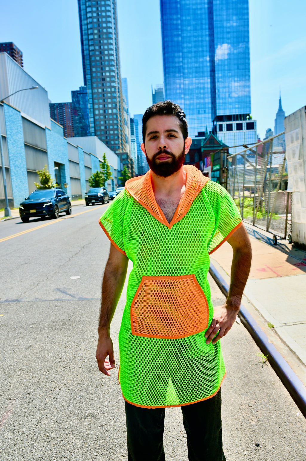 Long Honeycomb Poncho
