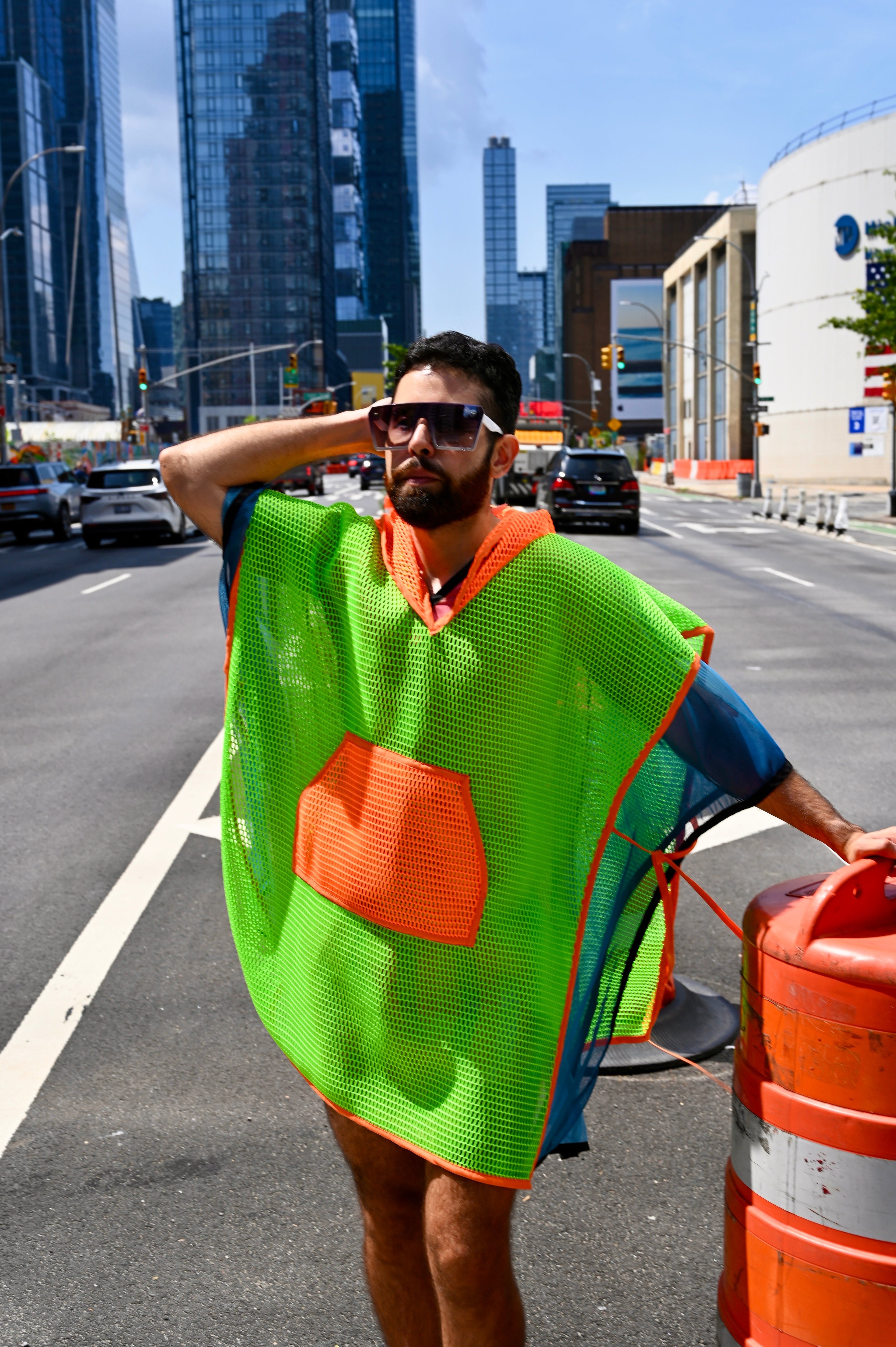 Long Honeycomb Poncho