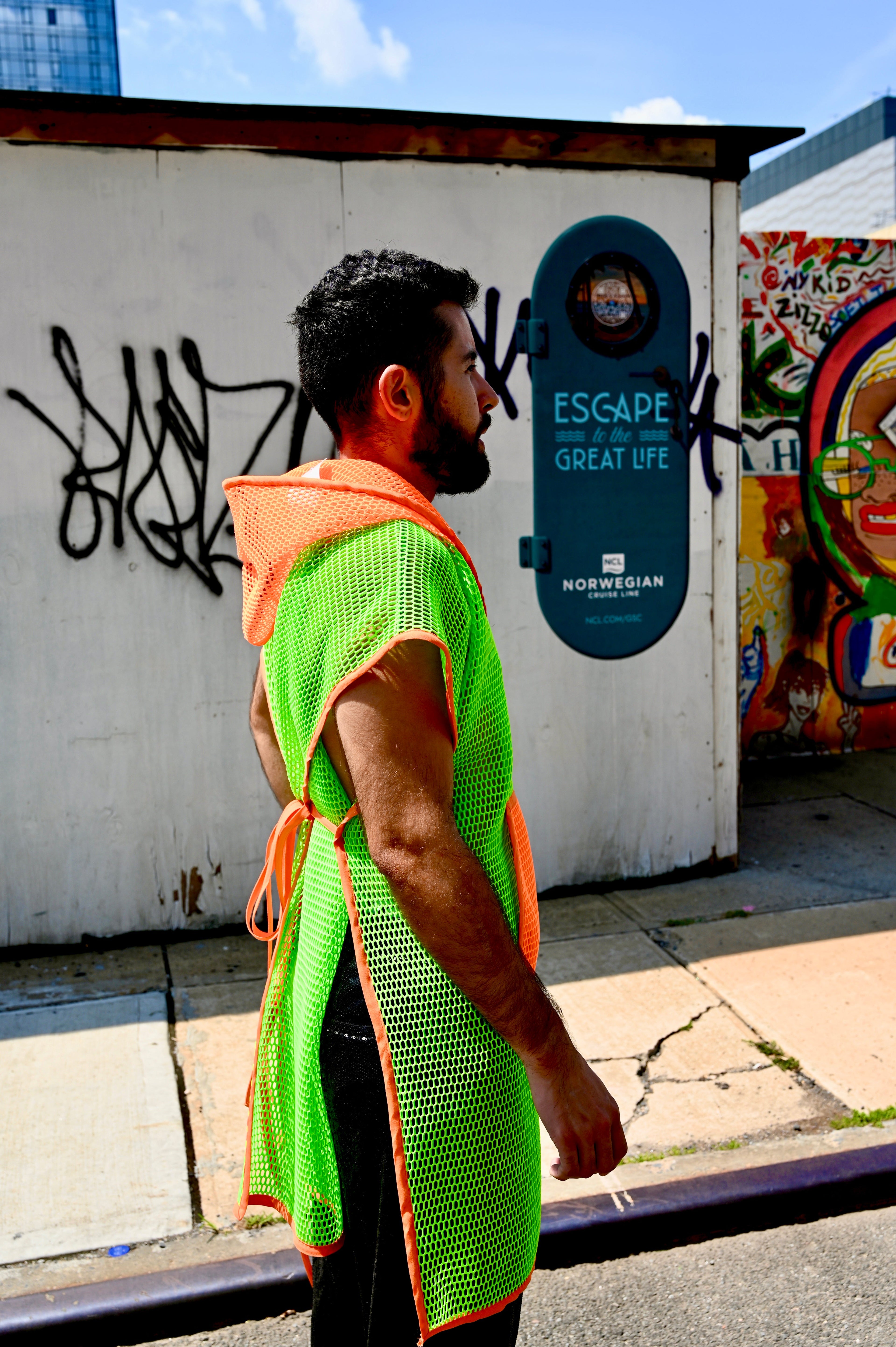 Long Honeycomb Poncho