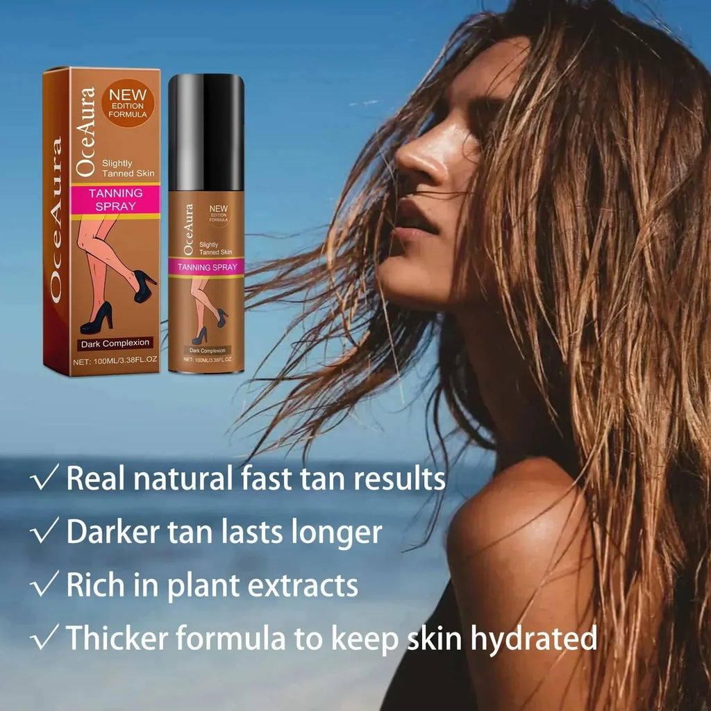 Oceaura 100ml Tanning Mousse Cream Body Self Tanner Bronzer Instant Nourish Natural Sunless Self Solarium Tanning Facial Lotion