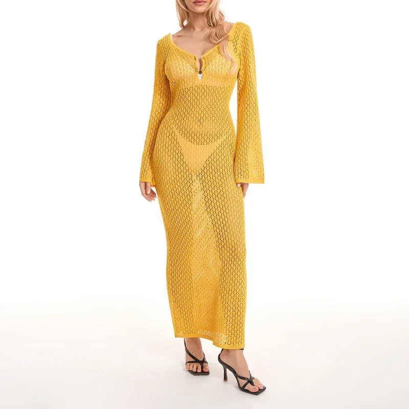 Sunset Knit Beach Dress