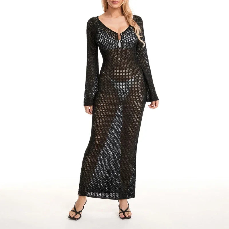 Sunset Knit Beach Dress