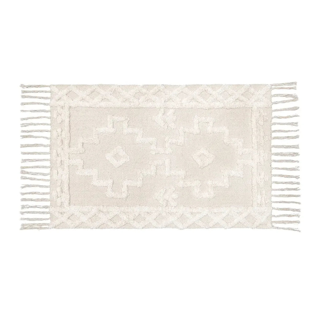 Handmade Tassel Rug Beige White Cotton Soft Carpet Bedroom Bedside Nordic Rugs Household Non-slip Mat Morocco Carpet