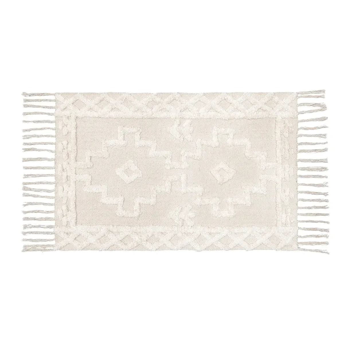 Handmade Tassel Rug Beige White Cotton Soft Carpet Bedroom Bedside Nordic Rugs Household Non-slip Mat Morocco Carpet