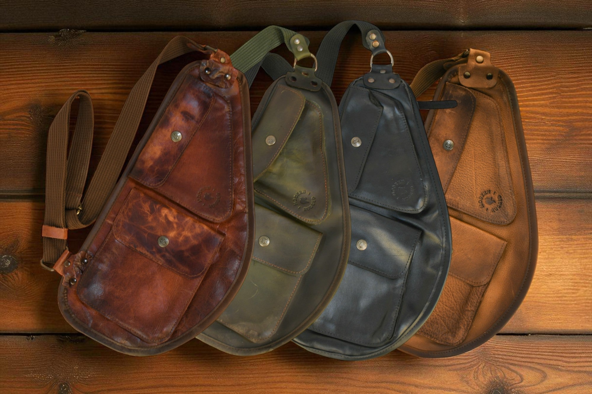 Bovine Leather Slim Sling - Red