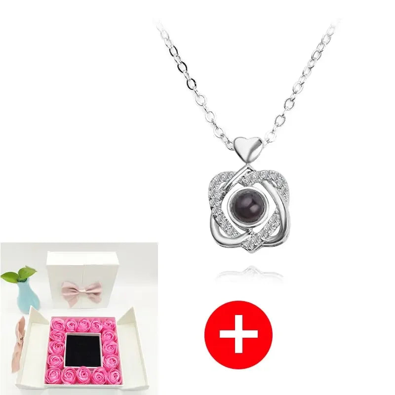 Valentines Artificial Rose & Jewelry Gift Box