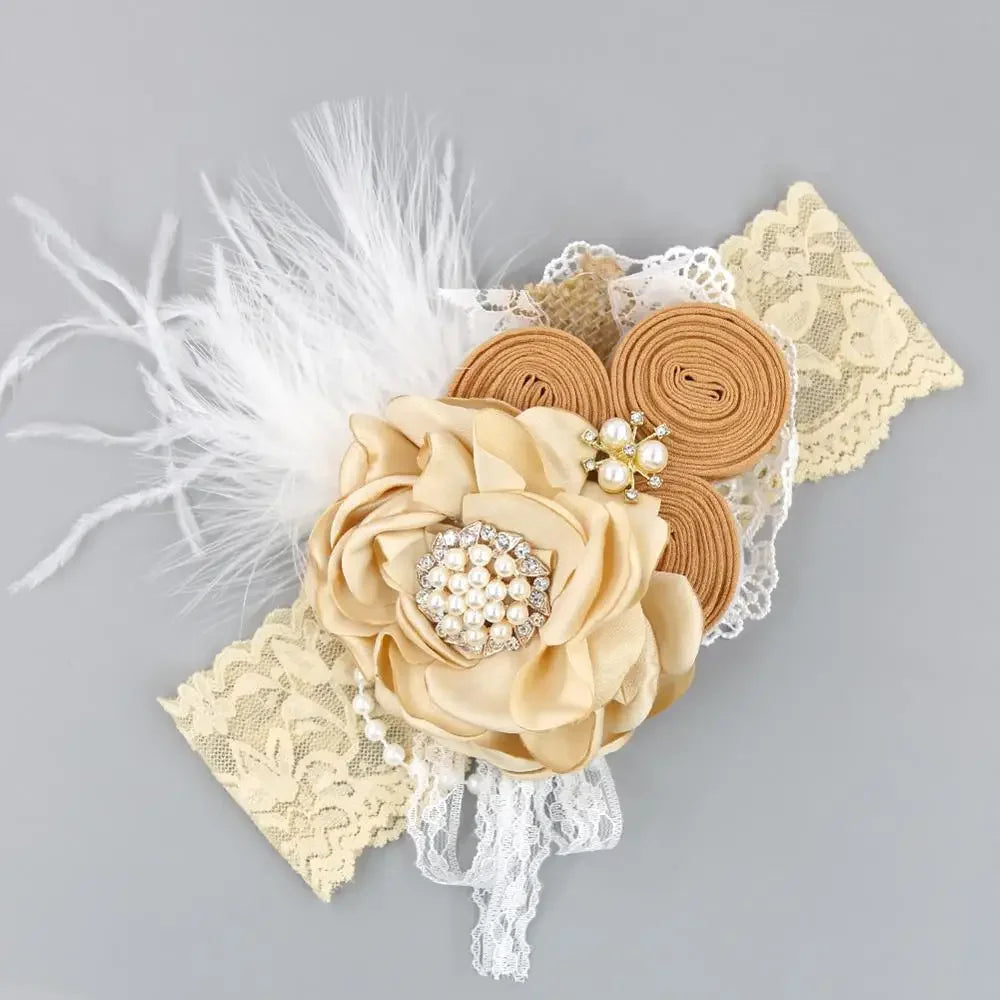 Vintage Flower Headband Baby Girls