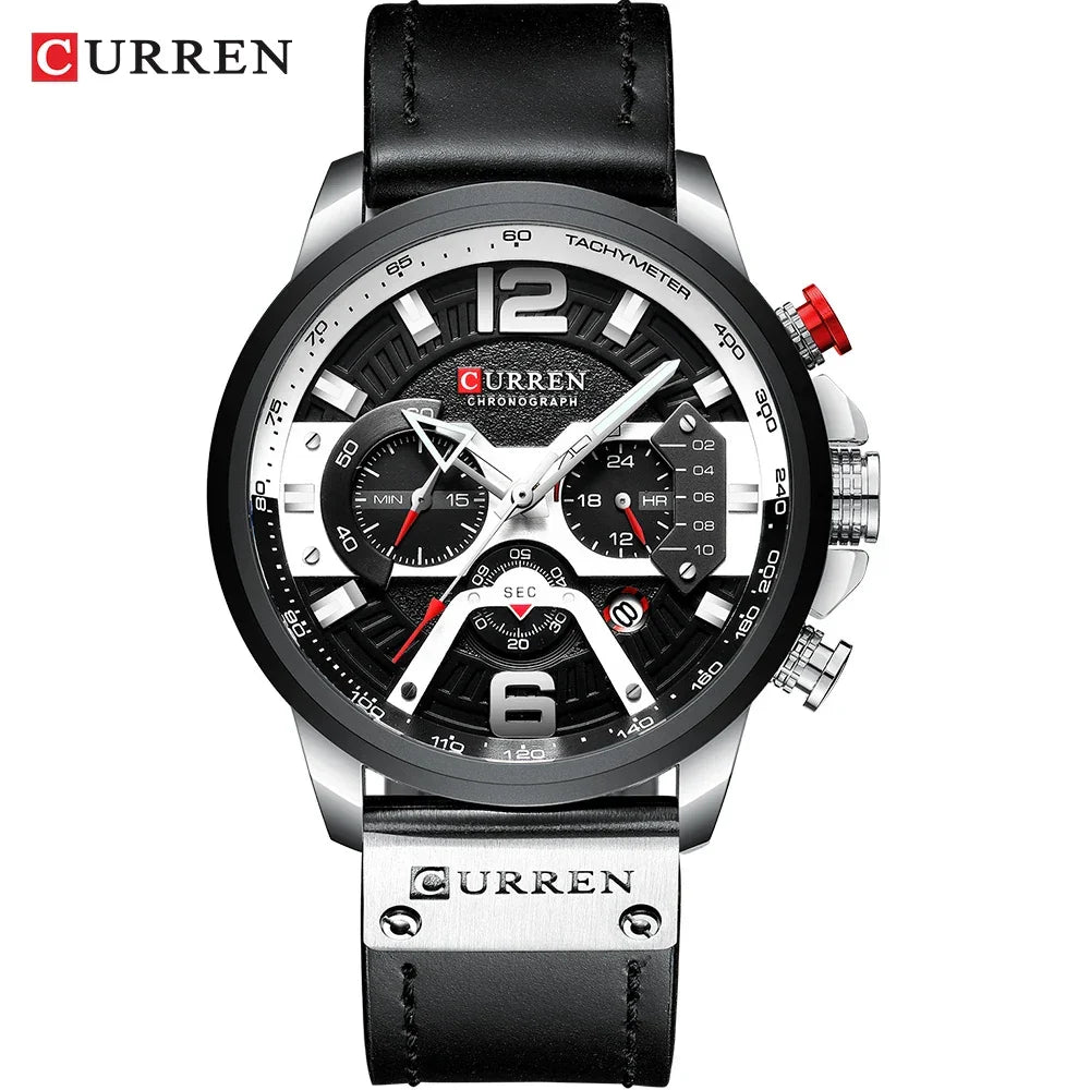 Luxury Men’s Leather Wrist Watch