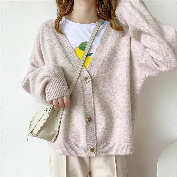 H.SA Women Sweater Cardigans Spring Solid Cashmere Sweater Coat Chic Korean style Casual Cardigans Roupa Jacket sueters mujer