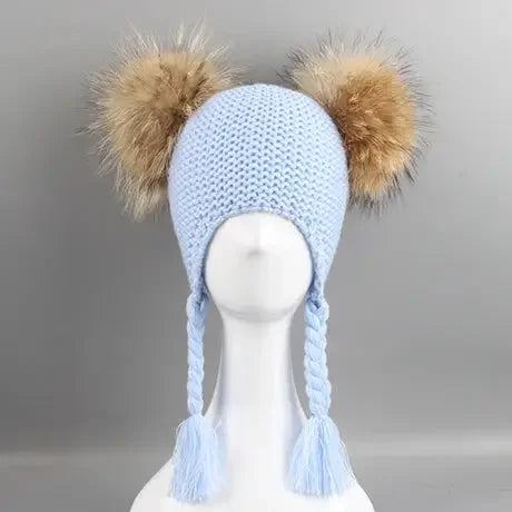 Winter Kids Fur Beanie