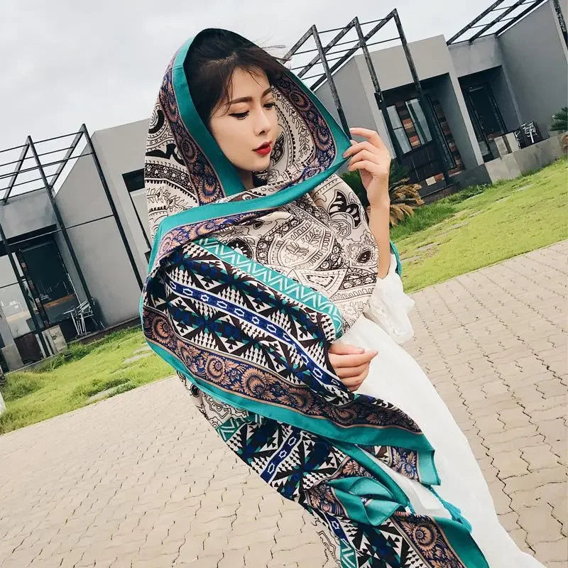 Oversized Boho Cotton Beach Blanket