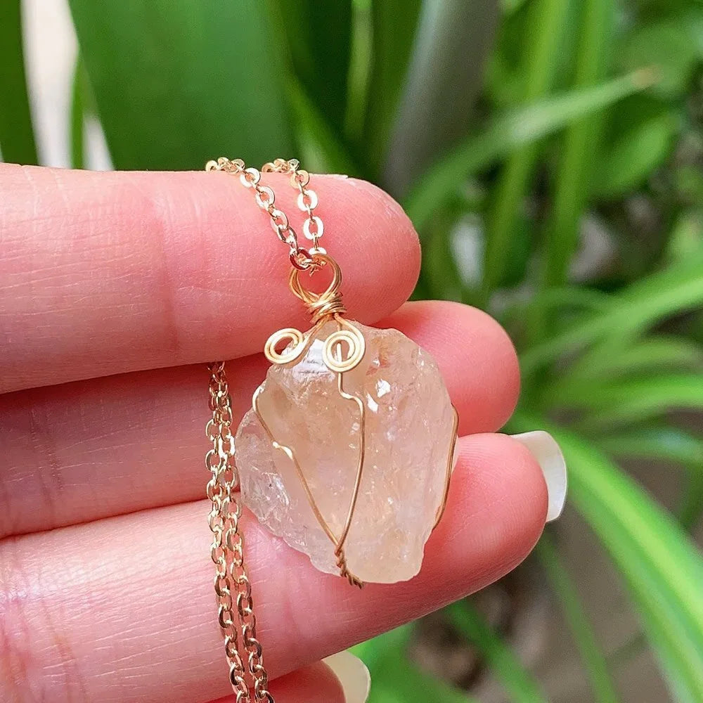 Carnelian Crystal Necklace Women
