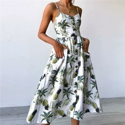 Cute Boho Button Down Sundress