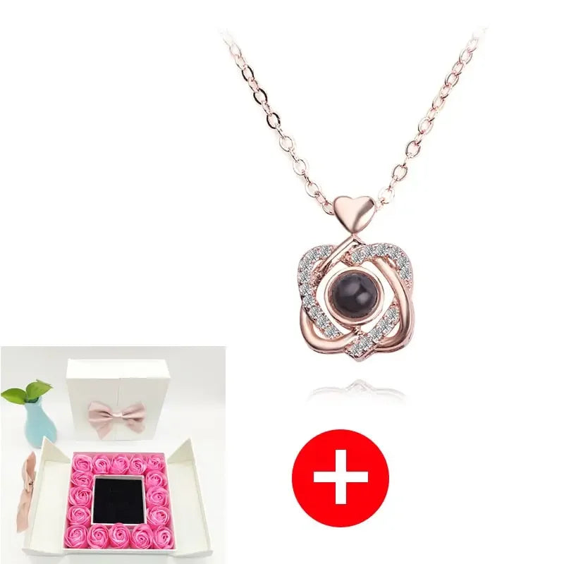 Valentines Artificial Rose & Jewelry Gift Box
