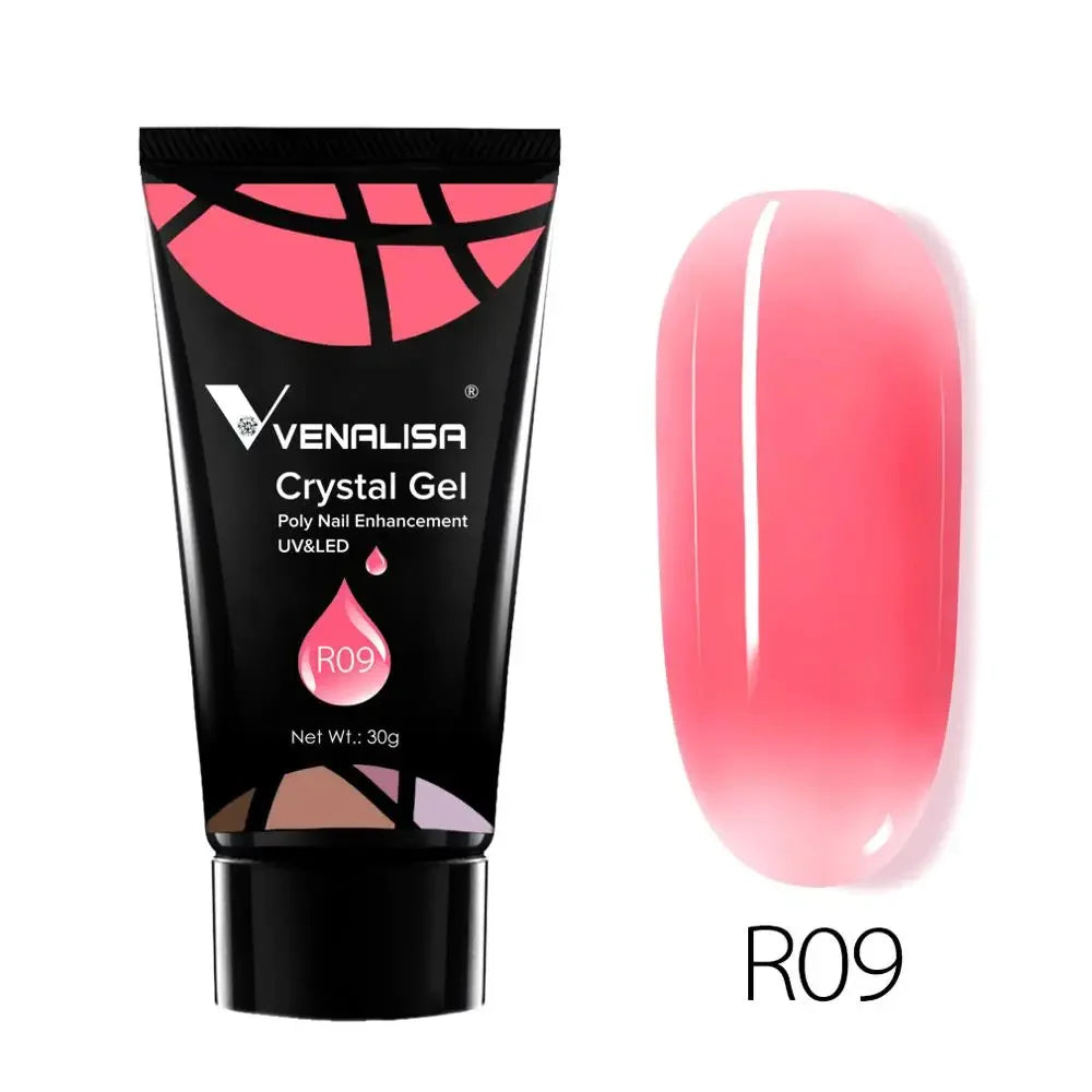 Venalisa Poly Nail Gel Nail Art French Nail Constraction Jelly Builder Extension Gel Acrylic Slip Solutions Clearnser Remover
