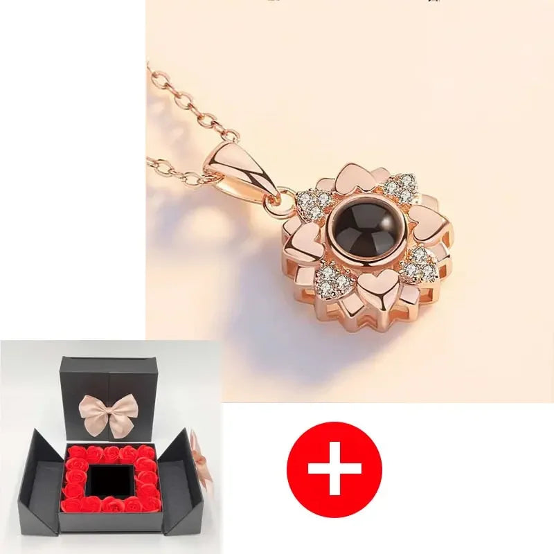 Valentines Artificial Rose & Jewelry Gift Box