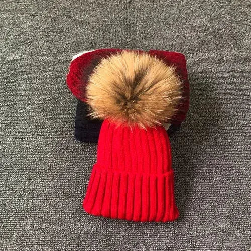 LUXKIDS Winter Classic Fur Pom Hat
