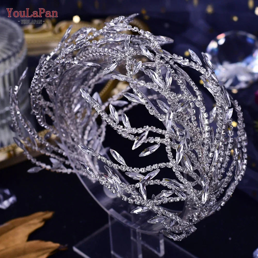 YouLaPan HP425 Bridal Headband Wedding Crowns Bride Tiara and Headdress Women Headpiece Hair Accessories Pageant Head Jewelry