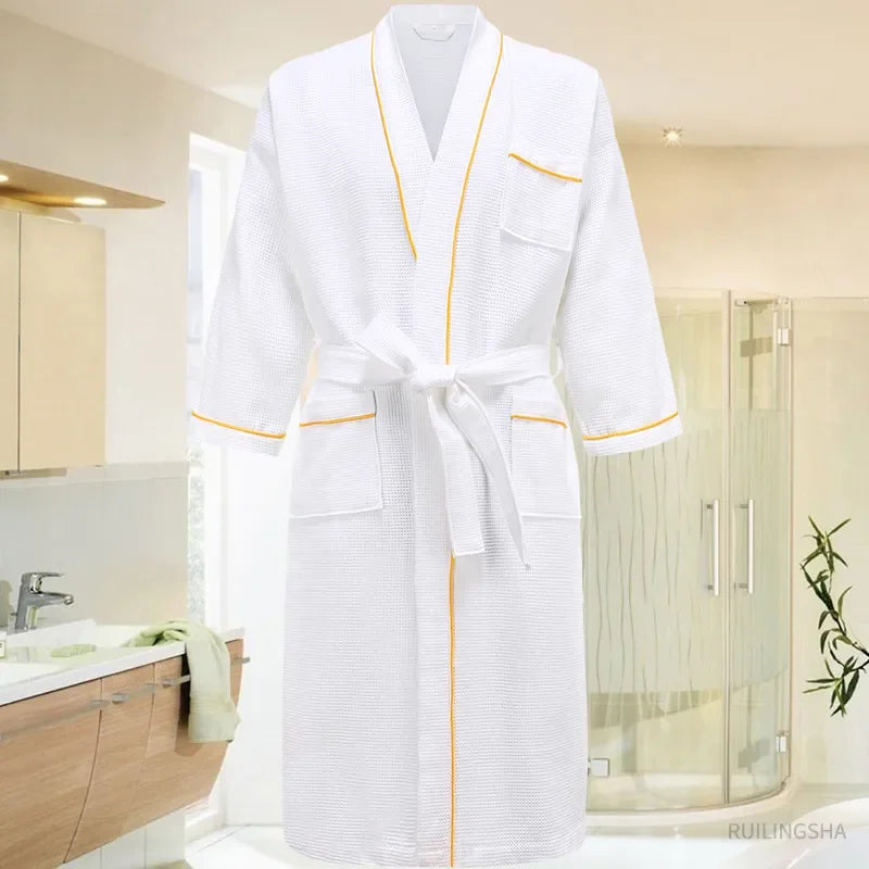 LUXMAN 5 Star Hotel 100% Cotton Waffle Bathrobe