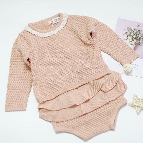 Toddler Baby Boys Girls Clothing Sets Fall Winter Cardigan Sweater+Shorts Infant Baby Girls Boys Knit Suit Korean Style